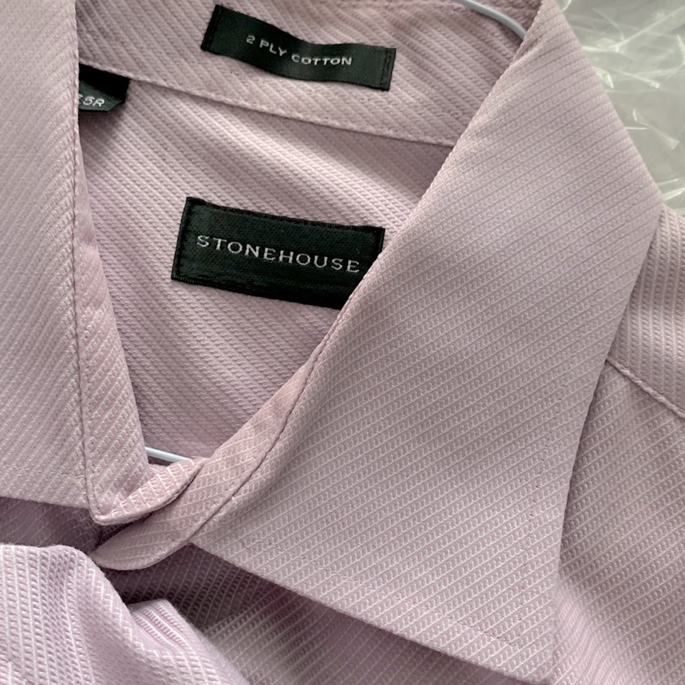 Mens collared dress shirt, cotton, 17.5R